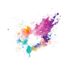 Wall Mural - abstract colorful watercolor splashes