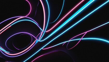 Wall Mural - abstract 3d background with curvy colorful lines