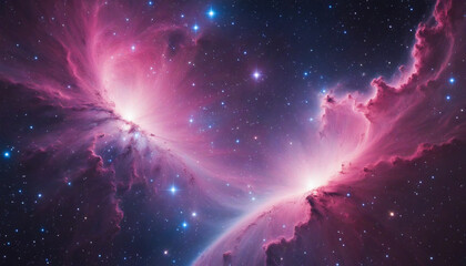 Wall Mural - mystical nebulas and twinkling stars in a vibrant cosmic dreamscape -