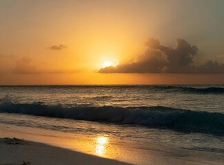 Canvas Print - Sunset sky over the sea