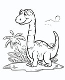 Fototapeta Dinusie - dinosaur cartoon