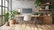 Clean and organized workspace with a spacious desk, ergonomic chair, and an uncluttered atmosphere for design focus. [Clean and organized workspace with spacious desk