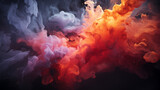 Fototapeta Do przedpokoju - lillac, orange, red, smoke overlay
