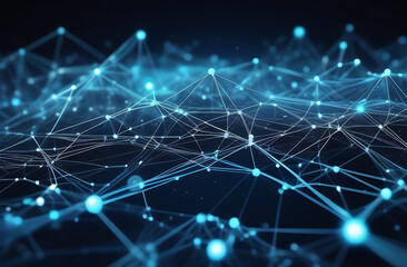 concept of big data, showcasing visual interplay of large-scale interconnected nodes and data stream