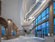 3d render of luxury hotel reception lobby hall