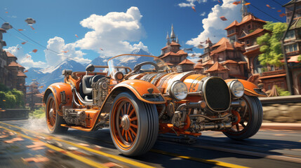 Timeless Elegance: Captivating Vintage Vehicle Illustrations in Hot Vector Designs, generative AI