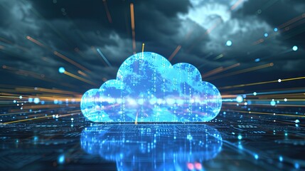 Wall Mural - cloud computing concept