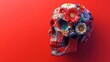 Intricate Mexican calavera sugar skull for holiday celebration of life