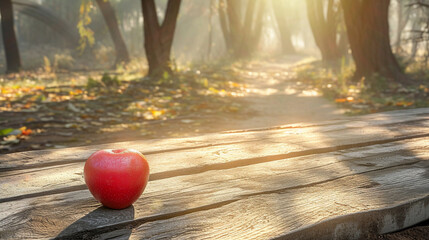 Wall Mural - red apple tree