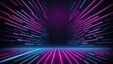 Fototapeta Przestrzenne - Abstract Glowing Neon Light Background for Graphic Design