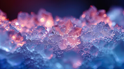 Wall Mural - Ice with flickering crystals small crystals flickering on the surface give the ice the effect of radia