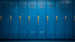 © kitti - Сlose up Row school lockers, vintage locker