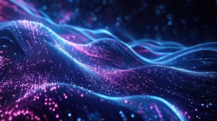 Wall Mural - vibrant trails of light dance across the screen mimicking the beauty of celestial constellations in 