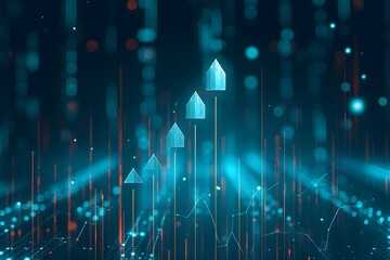 futuristic big data information technology. digital matrix background.Motion graphics, server, internet, high speed.future technology concept
