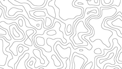 Sticker - Abstract moving topographic line map terrain contour background