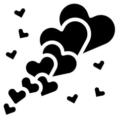 Sticker - black and white love heart icon 