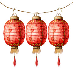 Wall Mural - chinese lantern isolated on white background