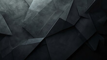 Dark Textured Background With A Complex Polygonal Pattern.