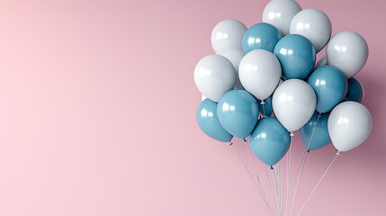 Canvas Print - pink and blue balloons