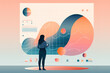 © ArtEvent ET - Flat illustration of a teacher standing in front of a dahboard, data chart