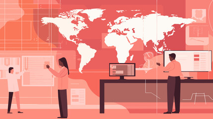 Wall Mural - World wide business concept image. Vector illustration.