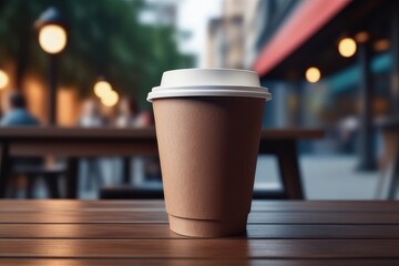 Wall Mural - cup of coffee on the table