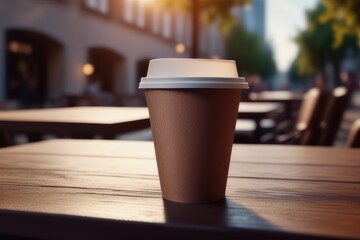 Wall Mural - cup of coffee on the table