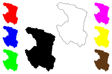  Xining city (People's Republic of China, PRC) map vector illustration, scribble sketch Sining Prefecture-level city map