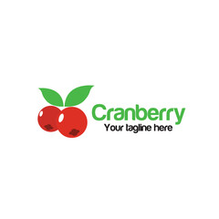 Poster - Cranberry. Logo template. Vector illustration