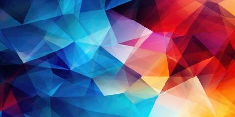 Wall Mural - Abstraction unfolds. Triangles in seamless harmony, composing dynamic geometric backdrop. Interplay of angles and hues forms captivating tapestry, evoking modernity and artistic allure