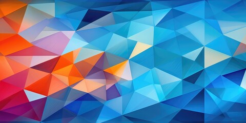 Wall Mural - abstraction unfolds. triangles in seamless harmony, composing dynamic geometric backdrop. interplay 