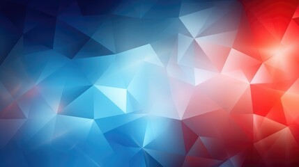 Wall Mural - polygonal blue red gradient origami background abstract triangles.