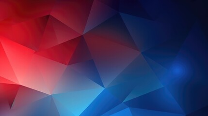 Wall Mural - polygonal blue red gradient origami background abstract triangles.