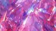 abstract 3d realistic crystal shards with ainbow reflexes in pink and purple color