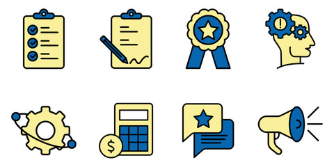 administration icons set . administration pack symbol vector elements for infographic web