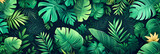 Fototapeta Sypialnia - Background with jungle plants. Invitation card with plant motif.	