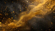 Luxurious Luster: High-End Black Gold Particle Poster