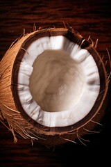 Wall Mural - Detailed close-up image of one coconut.