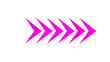 Pink moving arrows icon. Set of vector arrows. Arrow direction set. Modern simple arrows