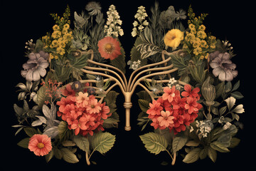 Wall Mural - Floral Respiratory Symphony