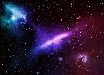 Wall Mural - a space of the galaxy ,atmosphere with stars at dark background