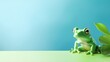frog sitting on a leaf generative ai