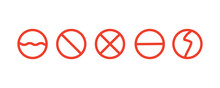 Prohibition Vector Symbols. The Final Set Of Characters. Danger Icon. Compliance With Safety Rules. 