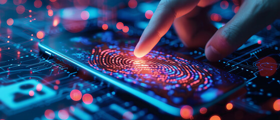 cybersecurity of personal data safety, mobile smartphone using biometric finger print and Two-factor authentication app login ,generative ai