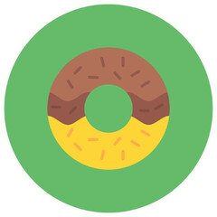 Sticker - Donut icon vector image. Can be used for Birthday.