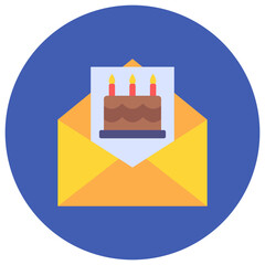 Sticker - Birthday Invite icon vector image. Can be used for Birthday.