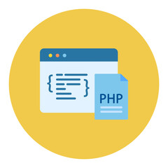 PHP Coding icon vector image. Can be used for Coding and Development.