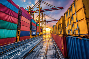 Container cargo transportation logistics freight warehouse transportation business