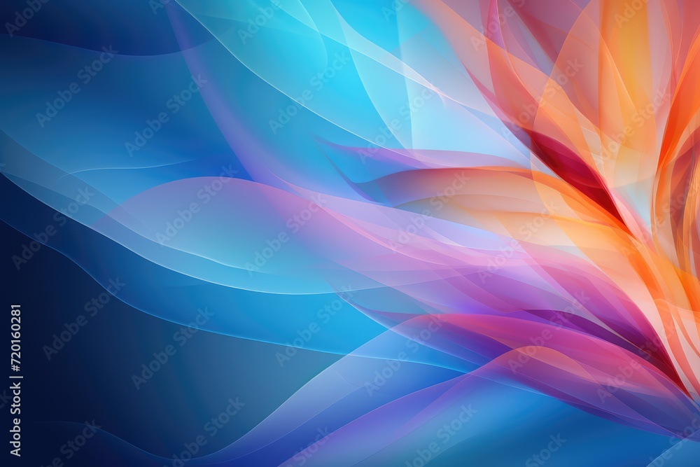 Colors of April, abstract background with watercolors in blue, orange ...