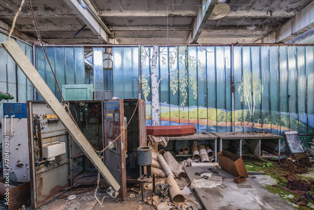 Chernobyl Zone, Ukraine - October 1, 2014: Workshop in Jupiter factory ...